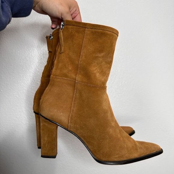 Zara Brown suede heel boots - Picture 6 of 6